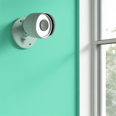 Stamford vivint camera facing a window